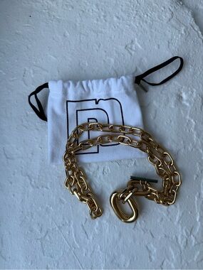 Paco Rabanne | Jewelry | Paco Rabanne Long Gold Link Necklace With Drop ...